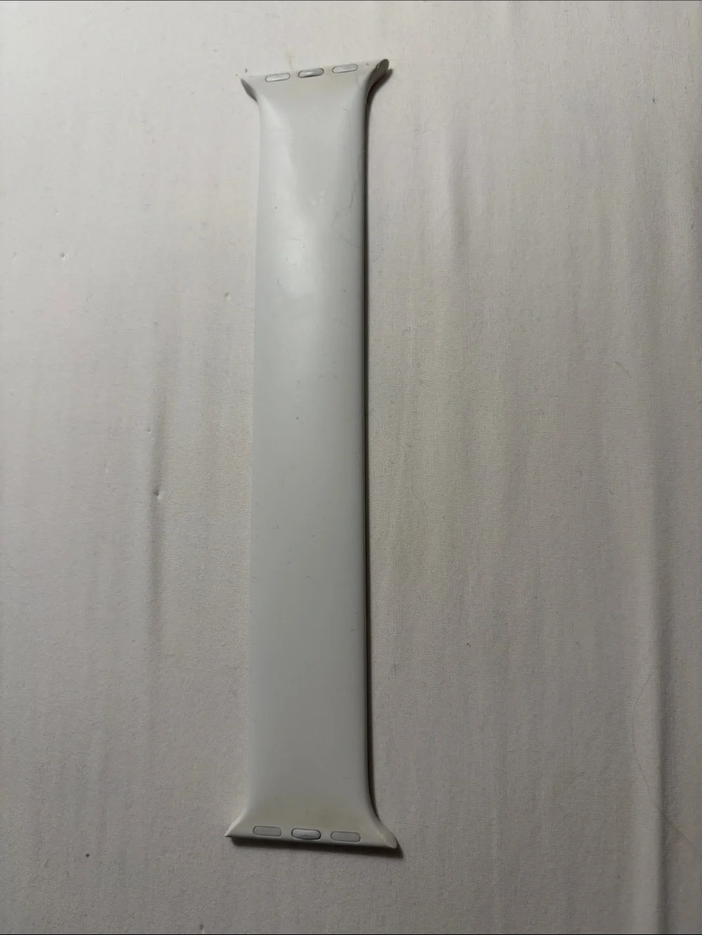 Authentic White Silicone Watch Band - Size 7, 41 mm